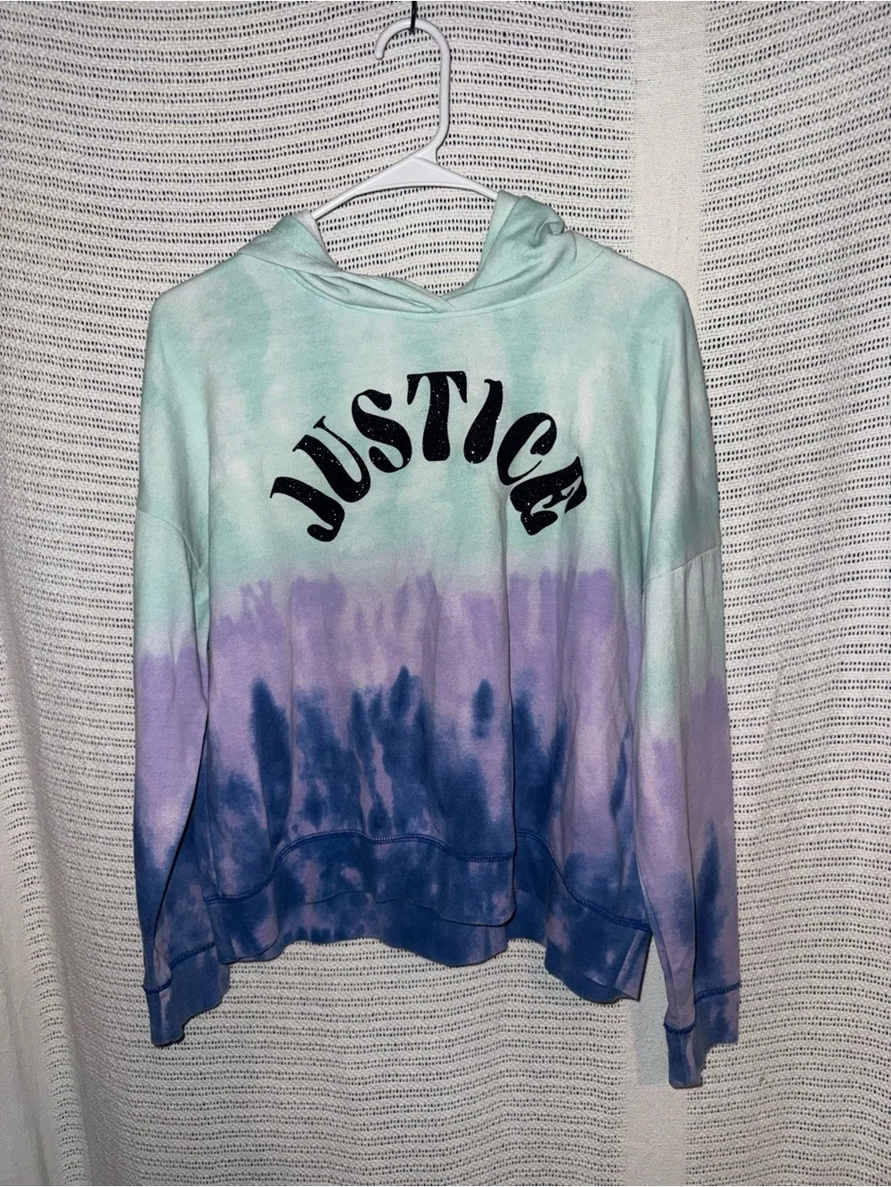 Justice Light Mint Pullover Hoodie with Silver Logo